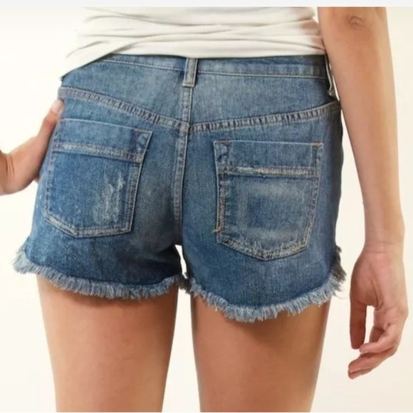 Free People Embroidered Aztec Tribal Jeans Shorts - Picture 4 of 9